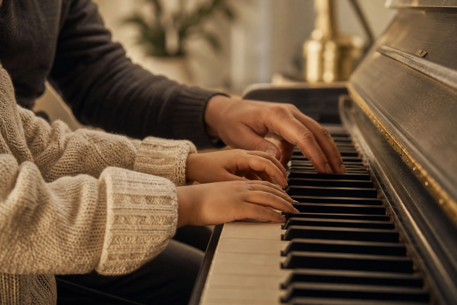 best age to start piano lessons — piano lesson photo