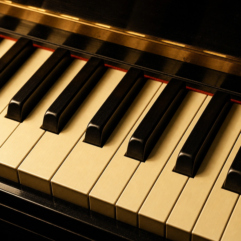 Piano keyboard showing black key groupings used to memorize piano notes
